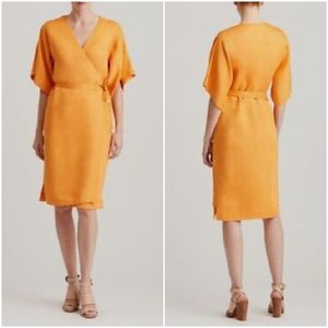 NWOT Per Se by CARLISLE Collection Desiree Yellow Wrap Dress